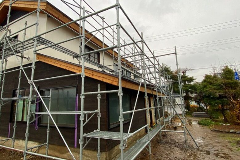 外壁工事　会津若松市